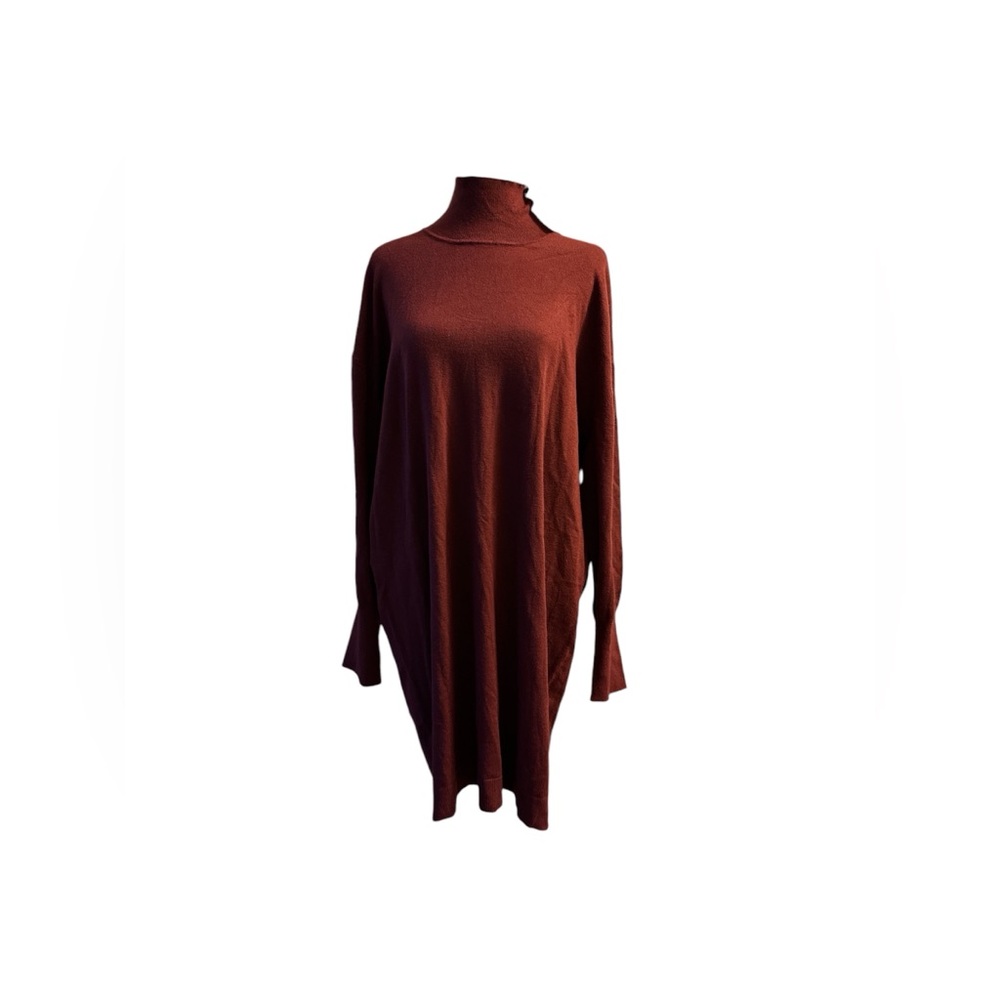 Ribbed turtleneck sweater dress